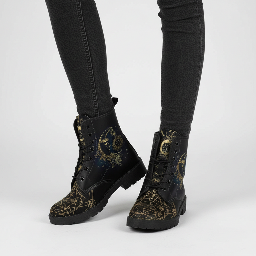 Comfortable women's vegan footwear, Katharina ankle boots with anti-slip sole for winter