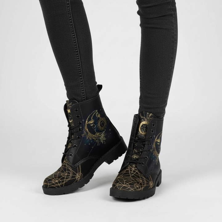 Comfortable women's vegan footwear, Katharina ankle boots with anti-slip sole for winter