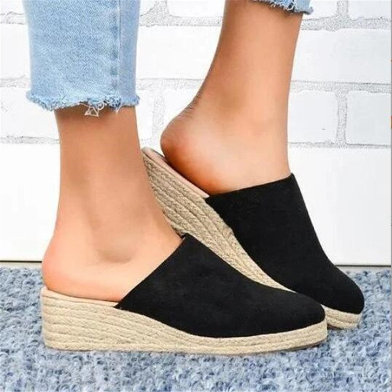 Stylish women's Vera slip-on wedge sandals, perfect fashion footwear for summer and everyday.