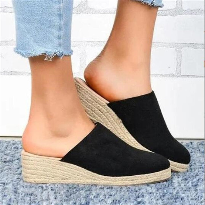 Women's Vera retro chic summer shoes, versatile platform wedge sandals for everyday fashion.