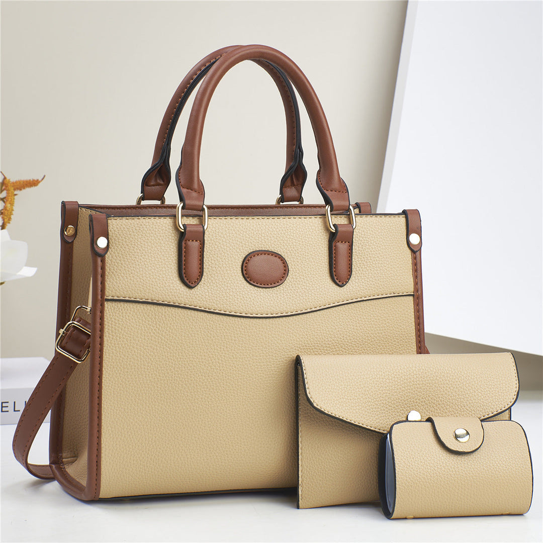 Stylish Women's Verona Trio handbag set with tote, shoulder bag & wallet, perfect for daily wear & fashion.