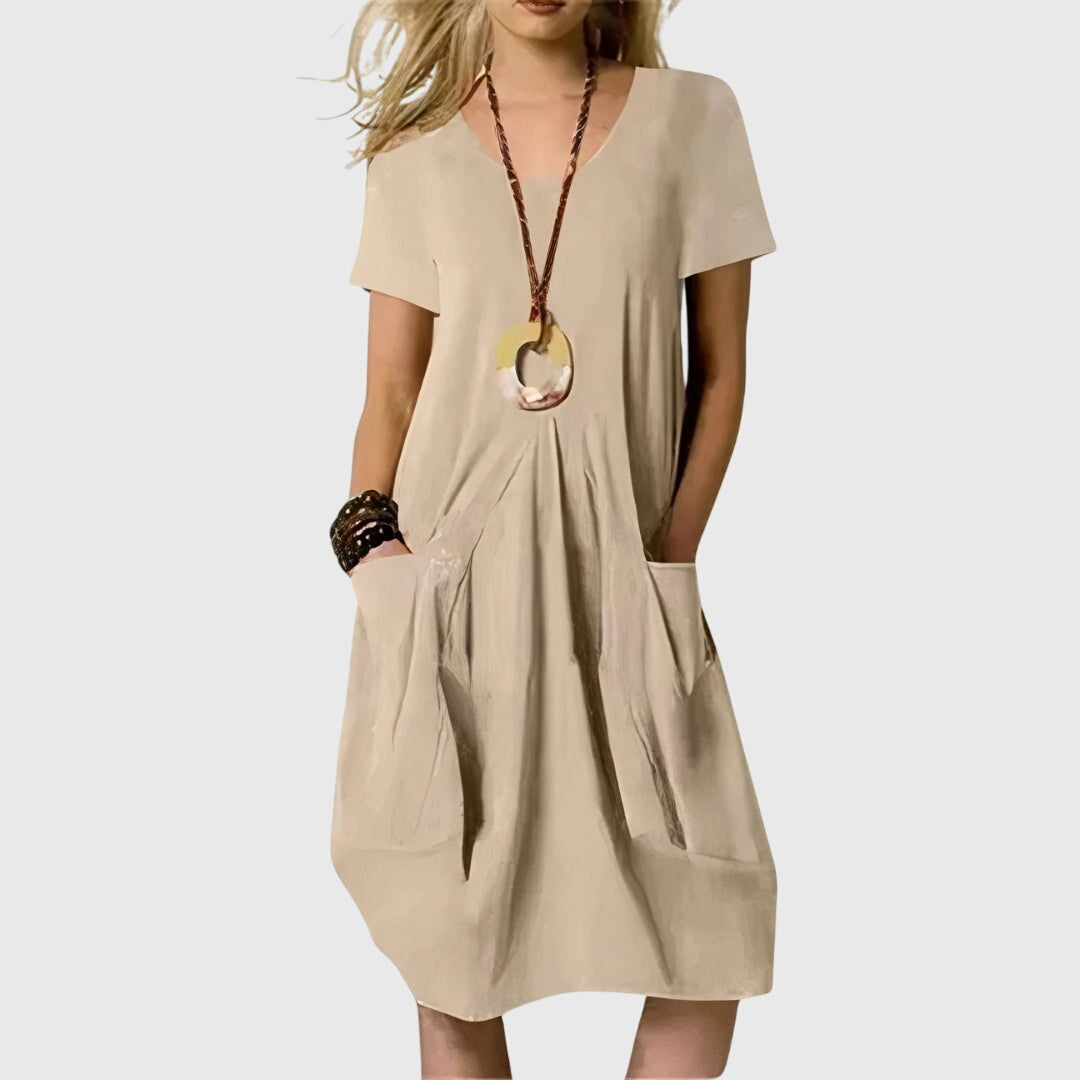 Everyday women's A-line casual dress, designed for comfort and style with a flattering relaxed fit.