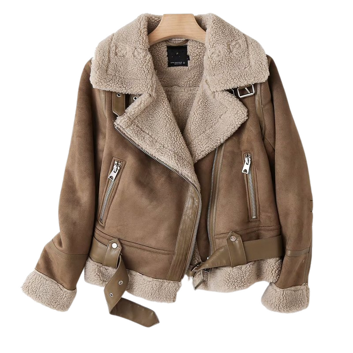 Women's versatile brown fashion jacket, perfect for spring and fall casual everyday wear.