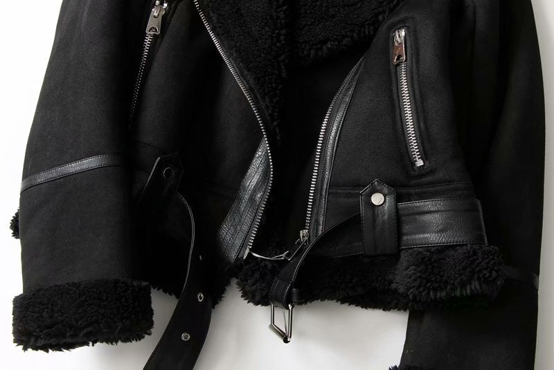Casual black women's jacket, a versatile fashion piece for spring, fall, and everyday style.