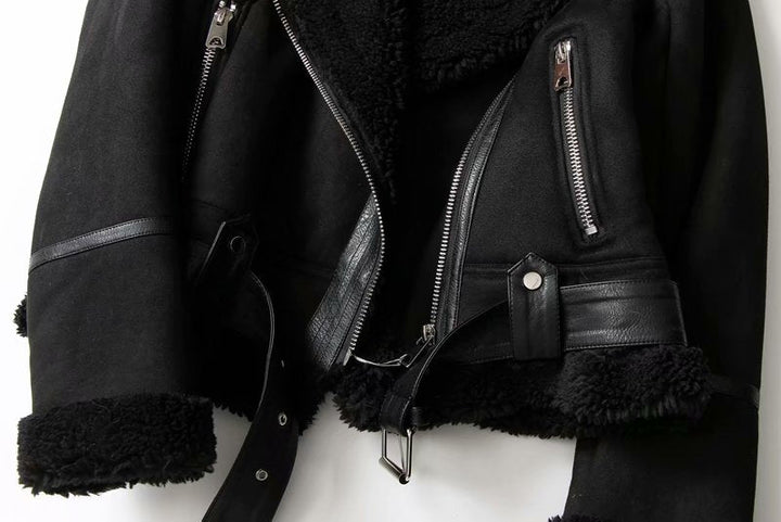 Casual black women's jacket, a versatile fashion piece for spring, fall, and everyday style.