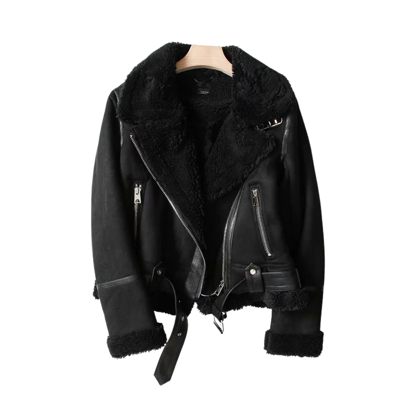 Stylish black women's jacket, ideal outerwear for versatile spring and fall fashion.