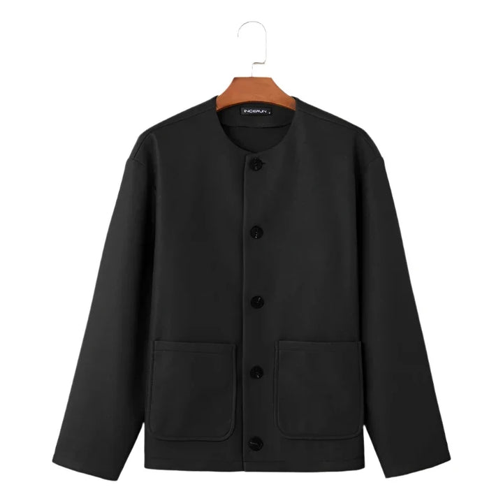 Casual women's fall fashion cardigan jacket. A versatile button-up layering piece with pockets for comfort.