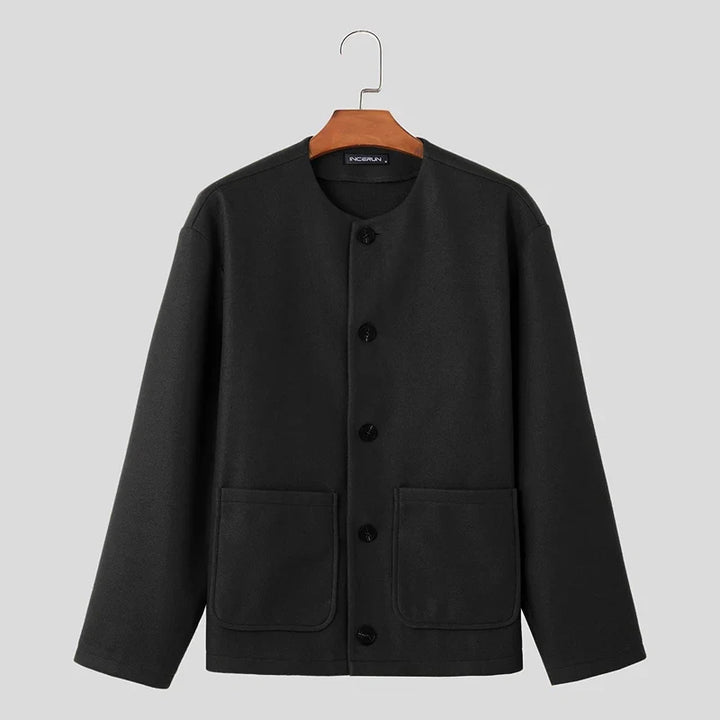 Women's everyday chic button-up cardigan jacket, a versatile layering piece with convenient pockets.