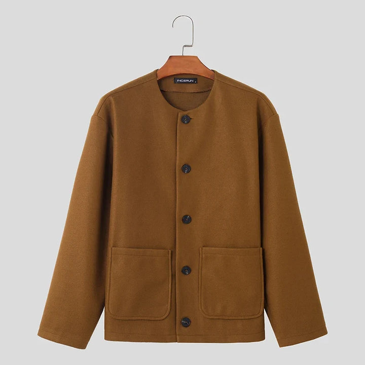 Women's versatile button-up jacket, soft cardigan style with pockets. Ideal for fall & spring casual wear.