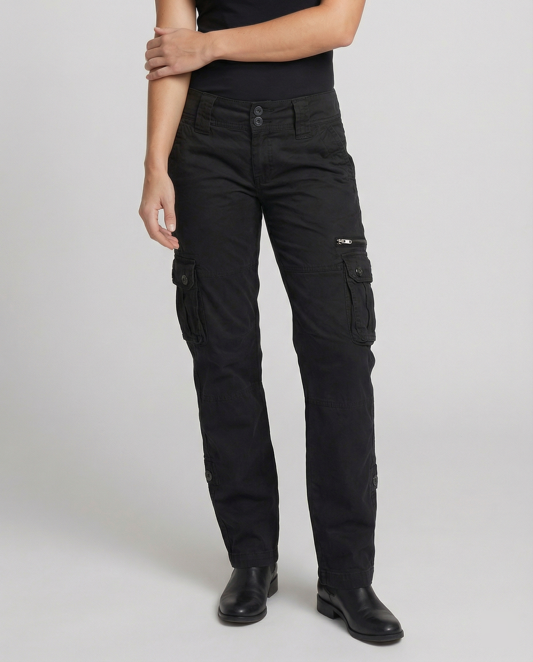 Comfortable women's utility cargo pants, perfect for adventure, travel, and casual everyday wear.