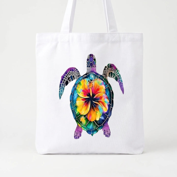 Elegant hibiscus floral print tote bag for women. A spacious & stylish everyday shoulder bag.