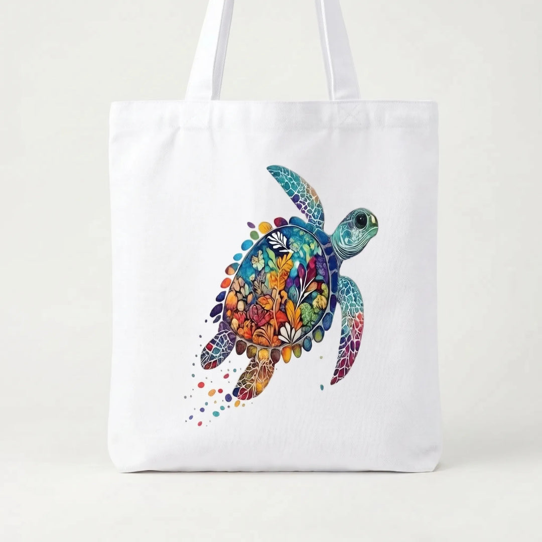 Vibrant floral print women's tote bag. Perfect casual everyday shoulder bag for beach trips & errands.