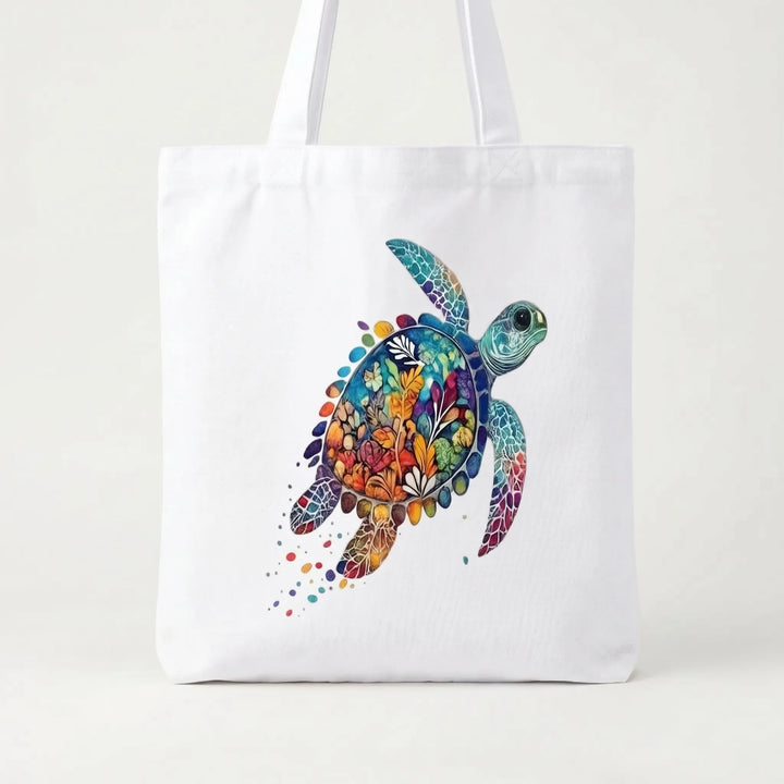 Vibrant floral print women's tote bag. Perfect casual everyday shoulder bag for beach trips & errands.