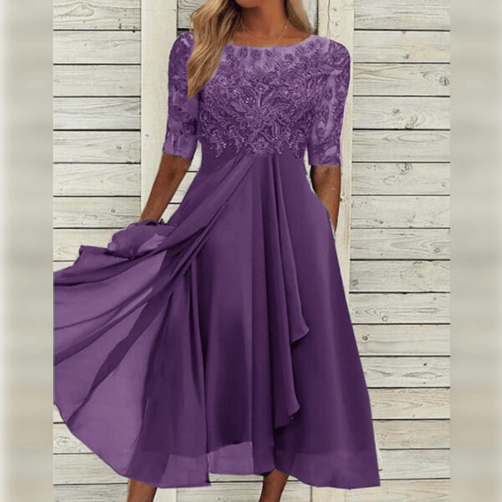 Elegant women's midi dress, ideal for parties & special occasions. Modest, stylish & feminine.