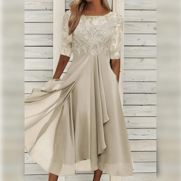 Stylish & versatile women's midi dress. Elegant summer fashion, perfect for casual wear, parties, or any occasion.