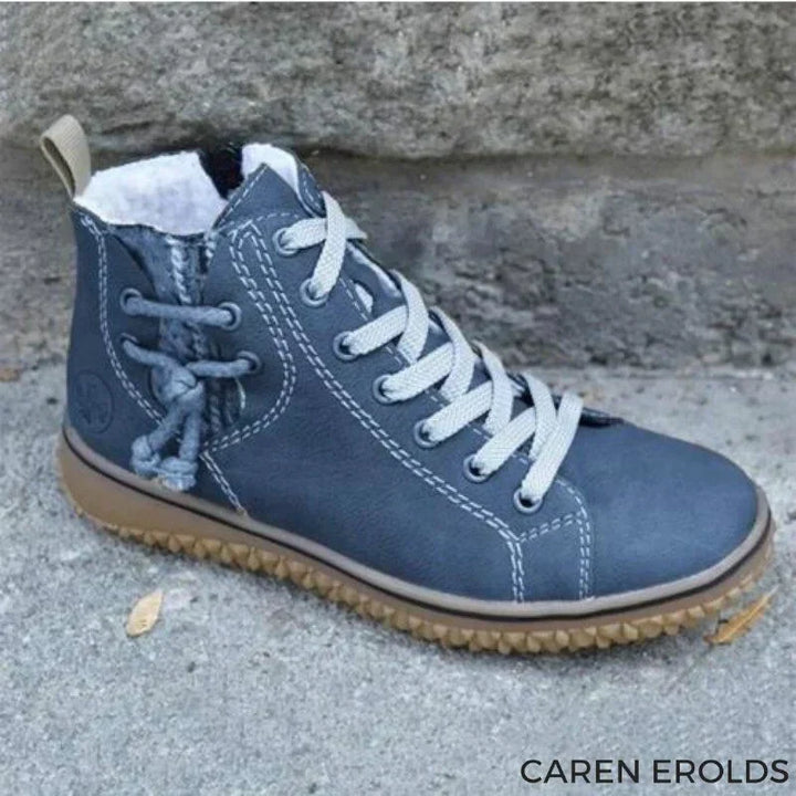 Sofia women's vintage leather winter boots, perfect for outdoor adventures. Warm, stylish, & anti-slip for snow.