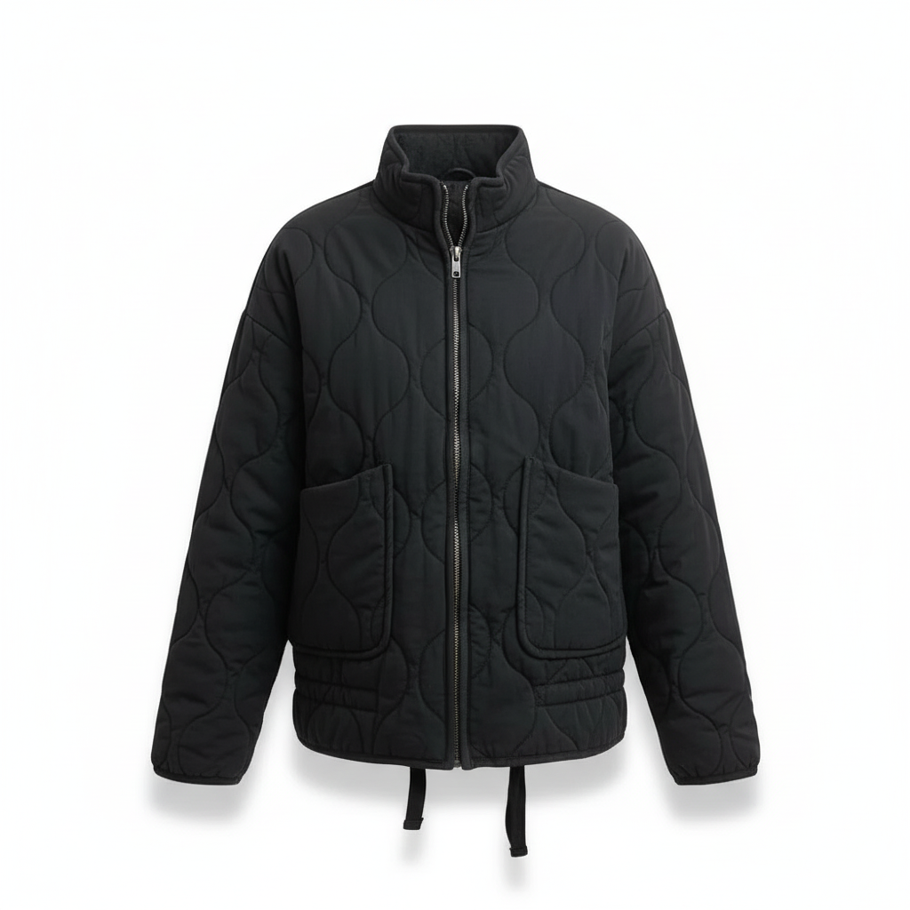 Retro-inspired women's winter coat, featuring a classic cut and warm lining for outerwear.