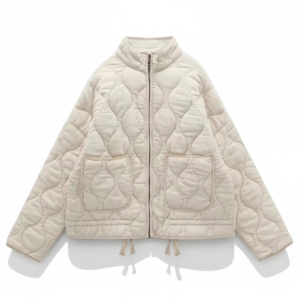 Long sleeve women's winter jacket, Mila, offering a stylish and warm solution for cold climates.