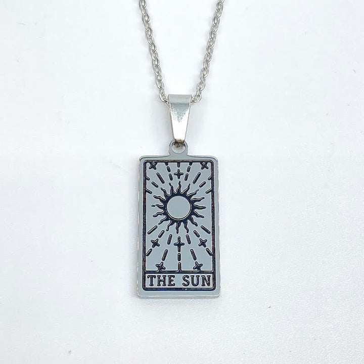 Elegant women's tarot necklace, retro style spiritual pendant jewelry.