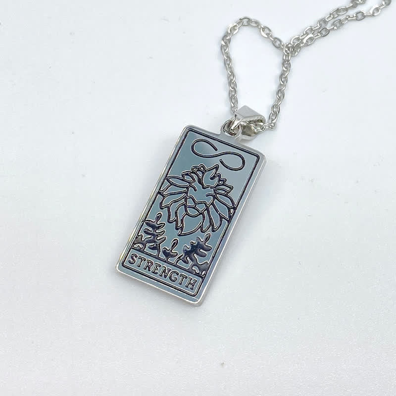 Women's unique vintage tarot card pendant necklace, fashion statement.