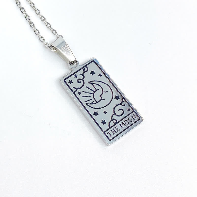 Symbolic vintage tarot card necklace for women, spiritual jewelry gift.
