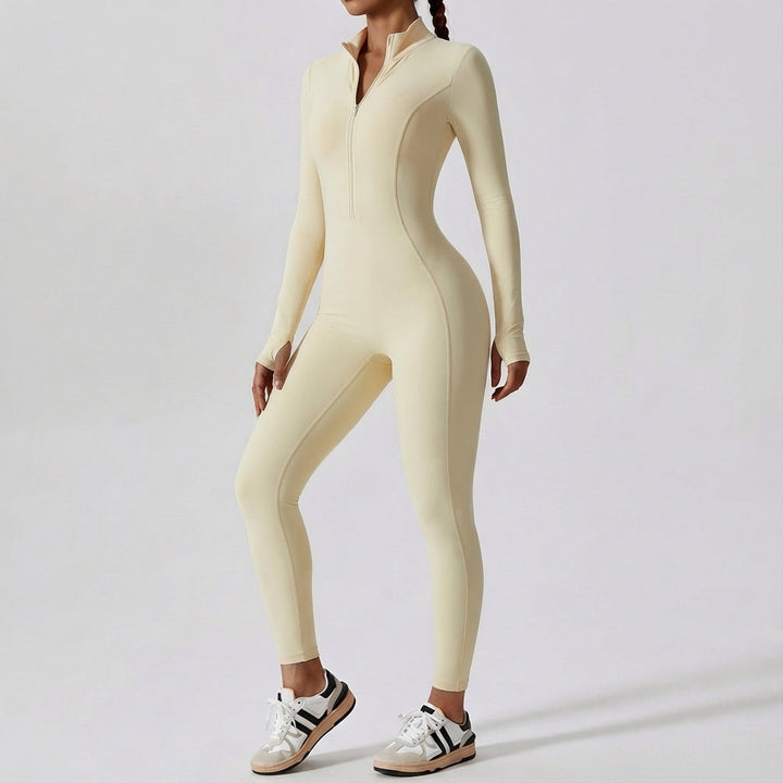 Breathable women's violet training jumpsuit, designed for ultimate fitness comfort