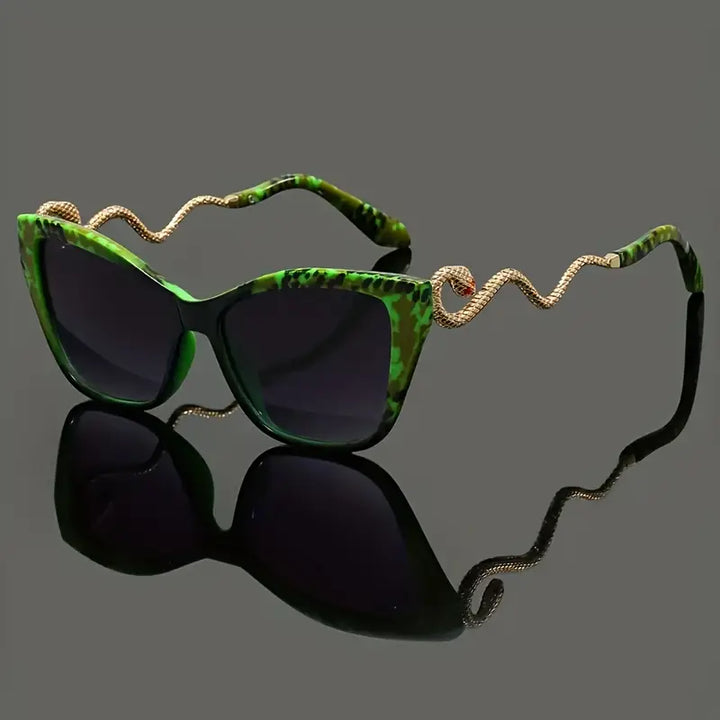 Women's Viper cat-eye sunglasses with bold black frames & UV protection.