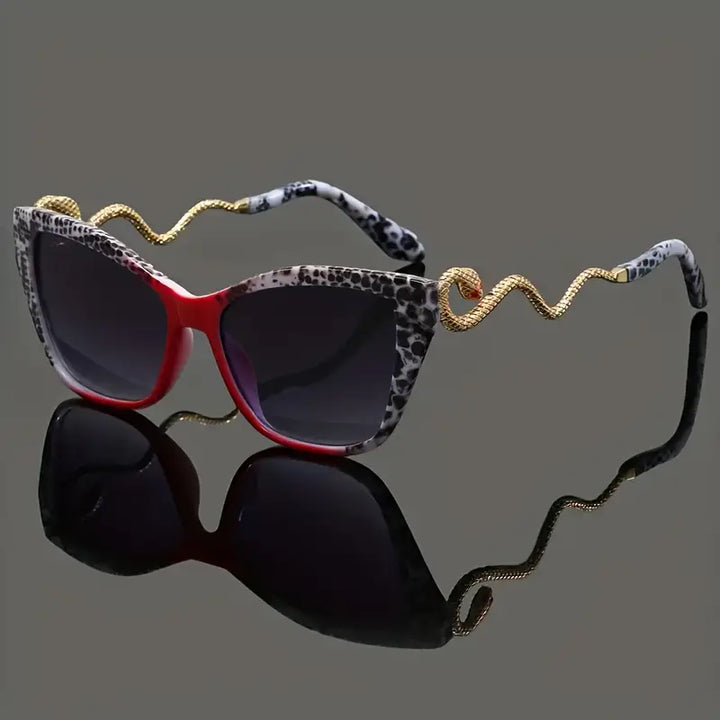 Bold statement women's cat-eye sunglasses, Viper design, excellent UV protection.