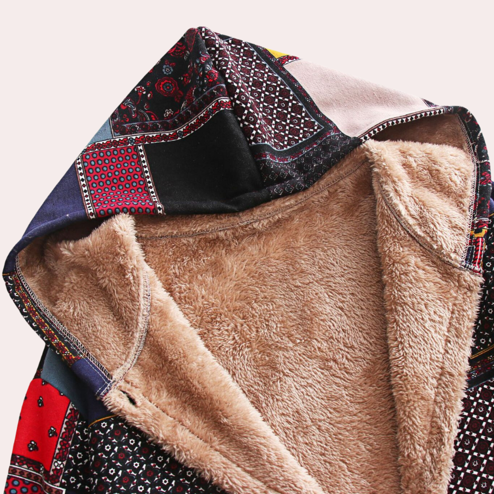 Women's warm hooded winter coat for cold days. Stylish and versatile long ladies outerwear, perfect for winter fashion.