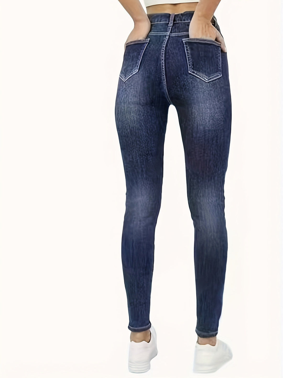 Cozy comfort in these high-waist women's warm lined skinny jeans. Essential winter fashion for cold weather style.