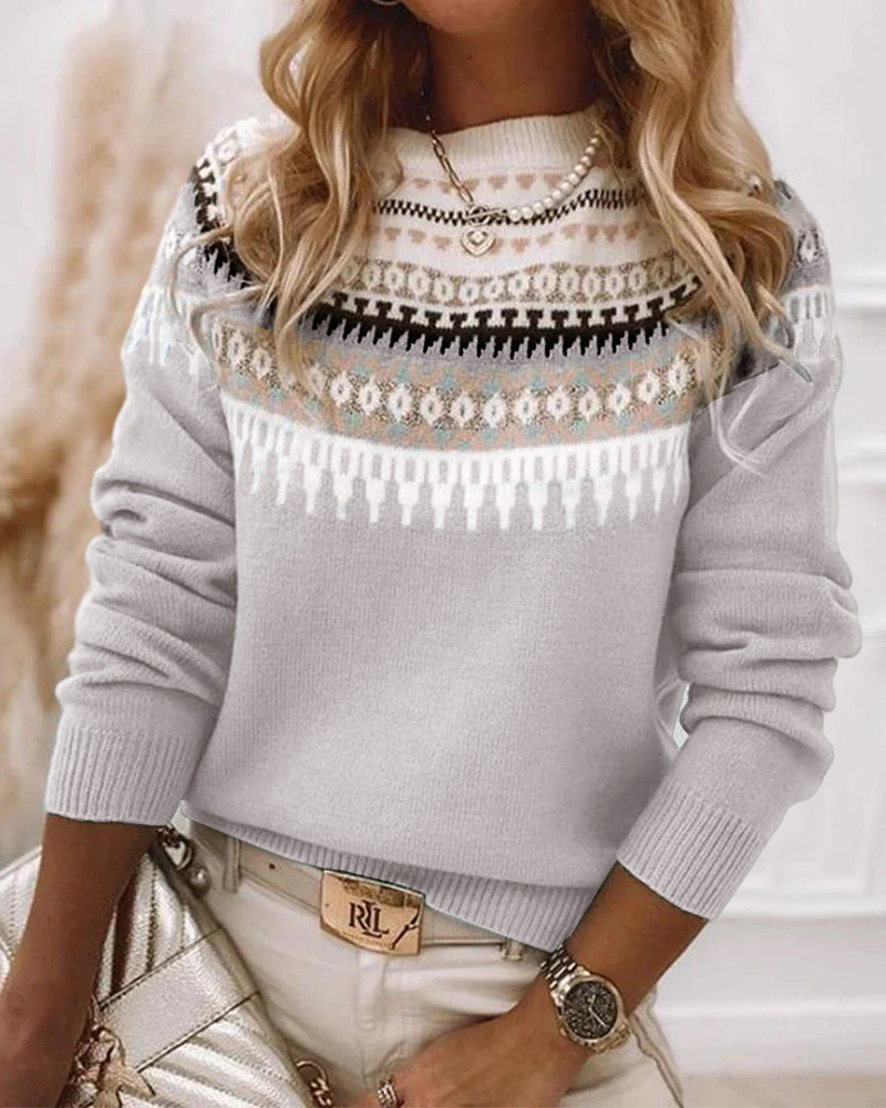 Relaxed fit women's pullover sweater, perfect for cozy everyday wear & comfort.