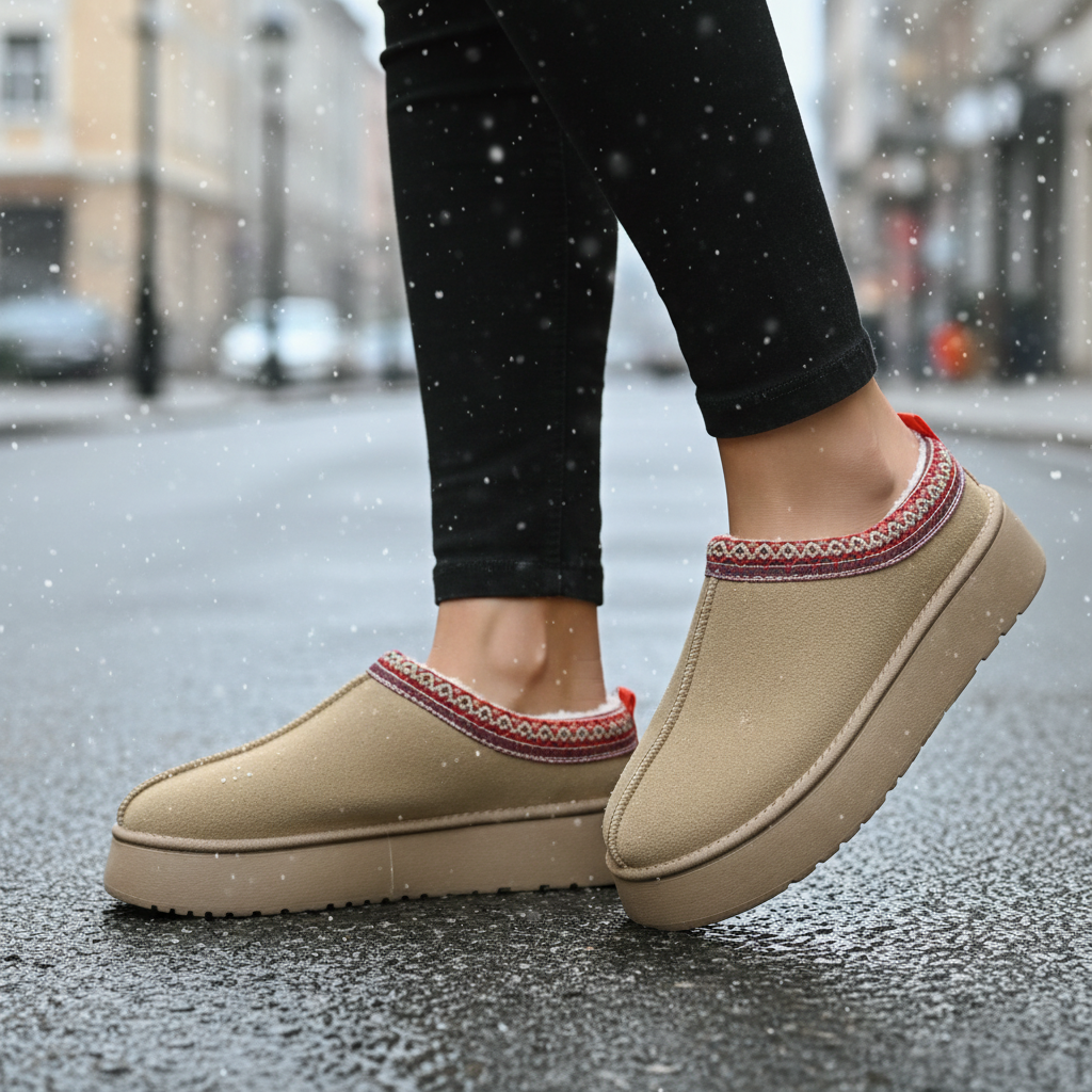 Women's warm suede loafer slippers, perfect for winter comfort and cozy casual wear