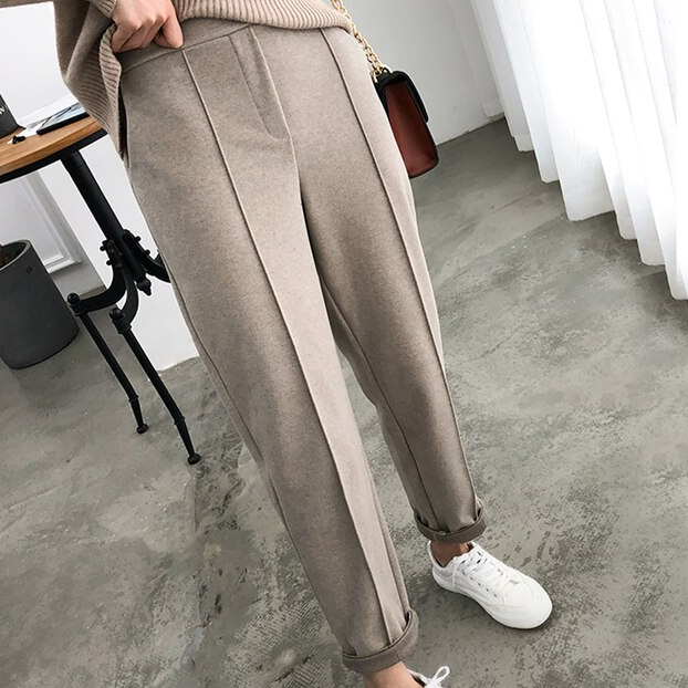 Women's warm thicken comfort pants for winter, ideal for cold weather casual wear.