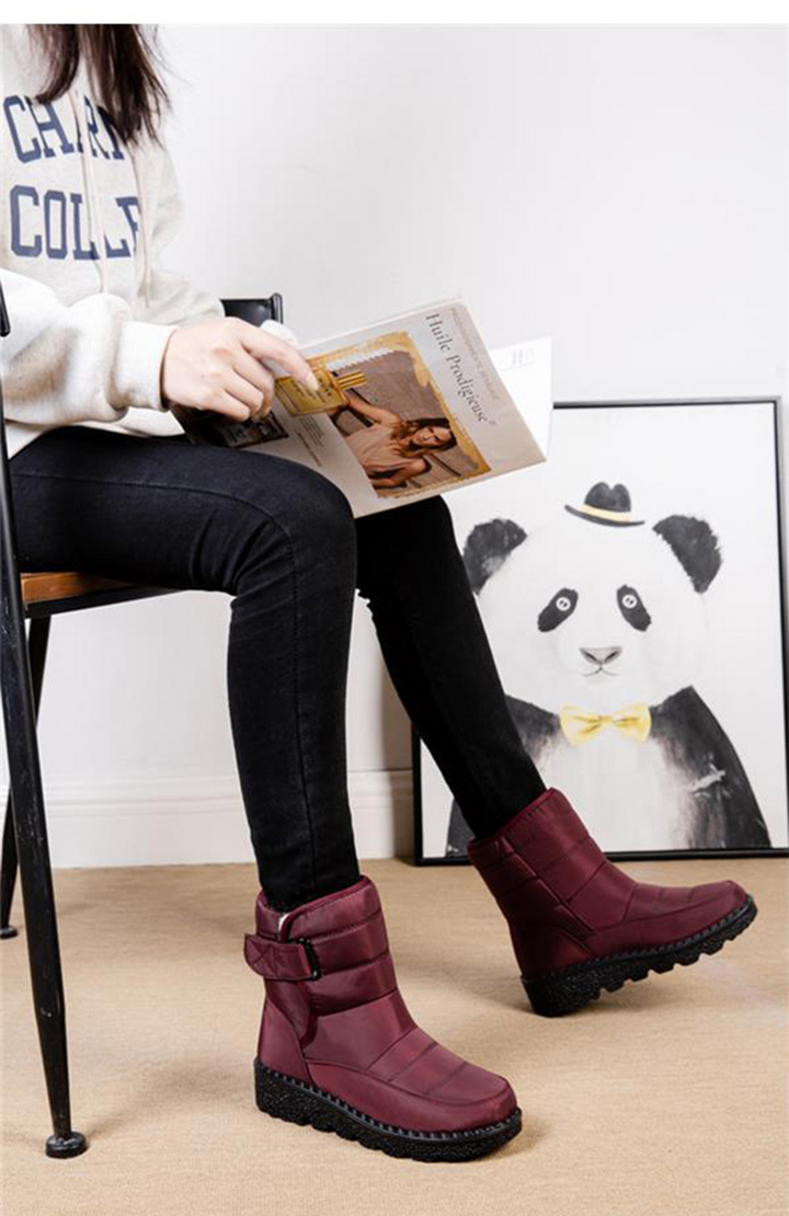 Women's warm waterproof padded winter boots, perfect for snow & cold weather. Insulated fashion footwear.