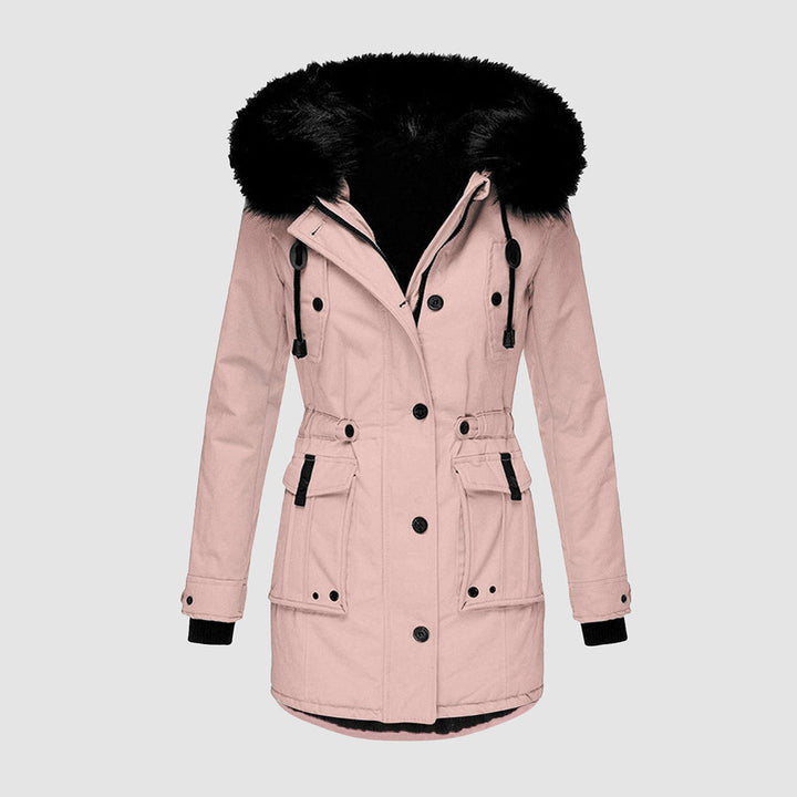 Cozy women's warm winter jacket, Tove, ideal for cold weather comfort, outdoor activities & style.