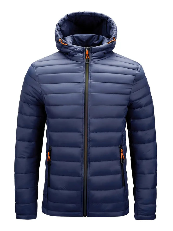 Lightweight women's winter puffer, hooded and insulated, offering supreme comfort.