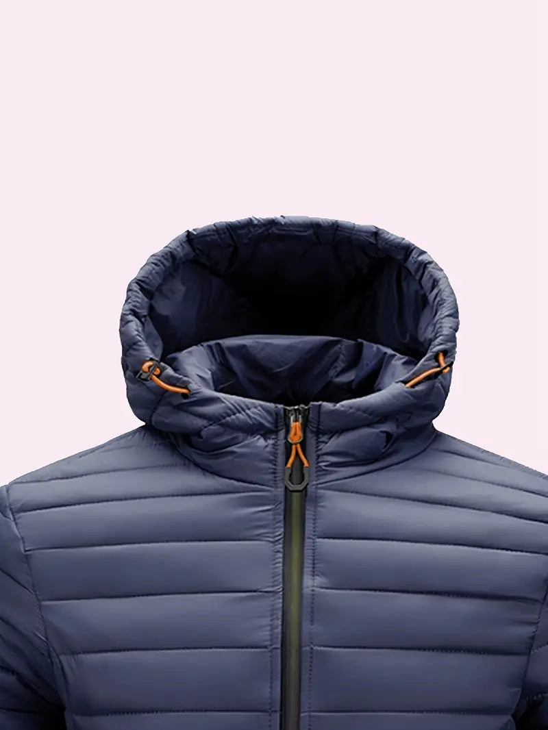 Cozy women's hooded puffer coat in olive green, great for cold weather and casual style.