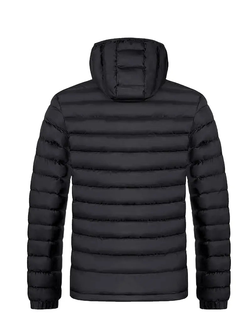 Lightweight women's insulated winter jacket with cozy hood, perfect for everyday wear.