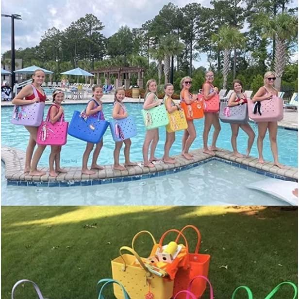 Lightweight EVA women's beach bag, washable, perforated, and perfect for summer days
