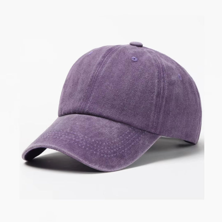 Women's adjustable washed cotton baseball cap, classic design, comfortable, suitable for all seasons.