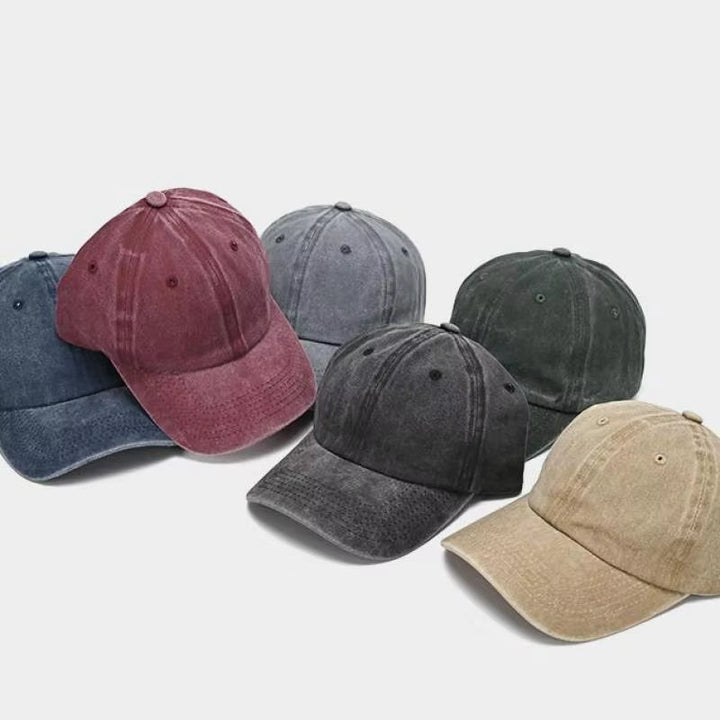 Soft washed cotton baseball cap for women, adjustable fit, classic design, ideal for summer & casual outfits.