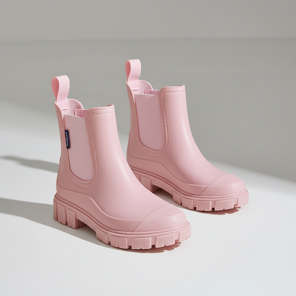 Weatherproof black ankle boots for women, combining fashion and practical outdoor use.