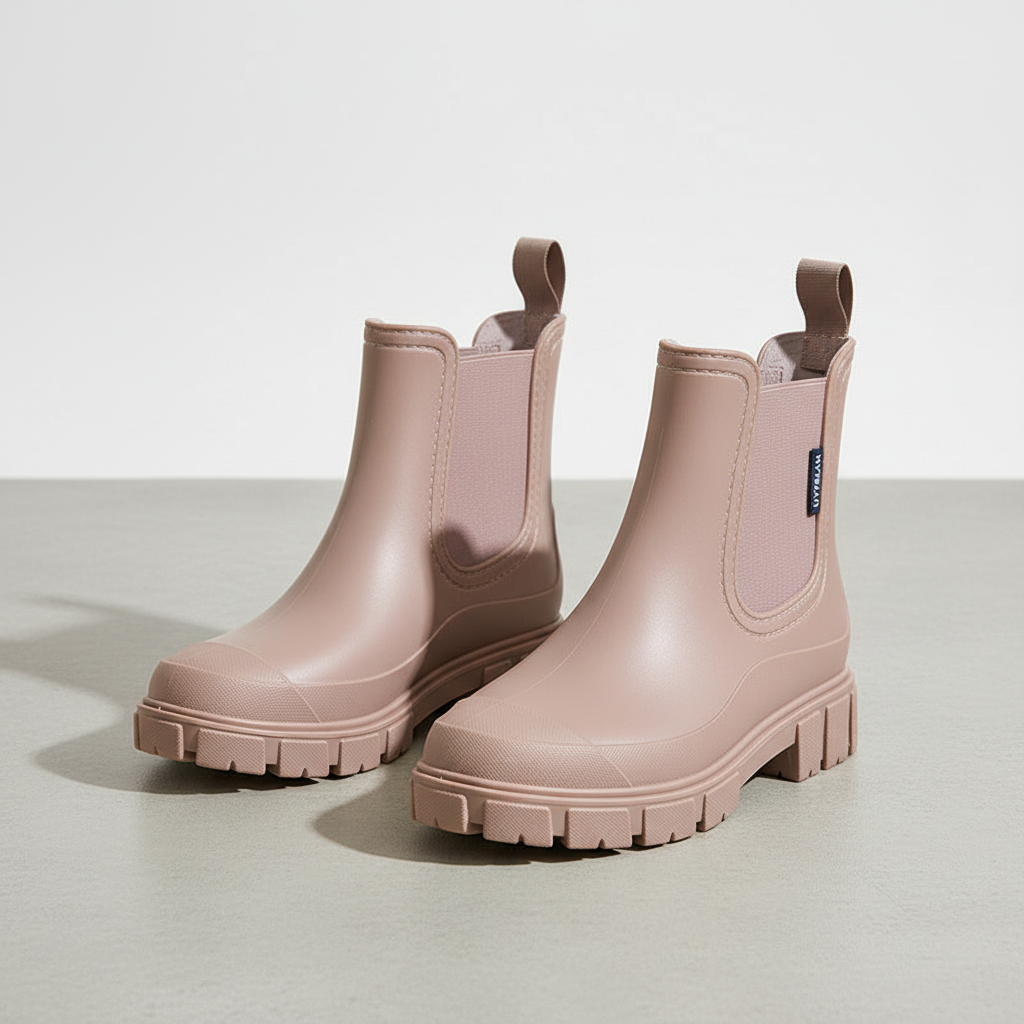 Women's durable ankle rain boots, providing excellent protection against water and slips.