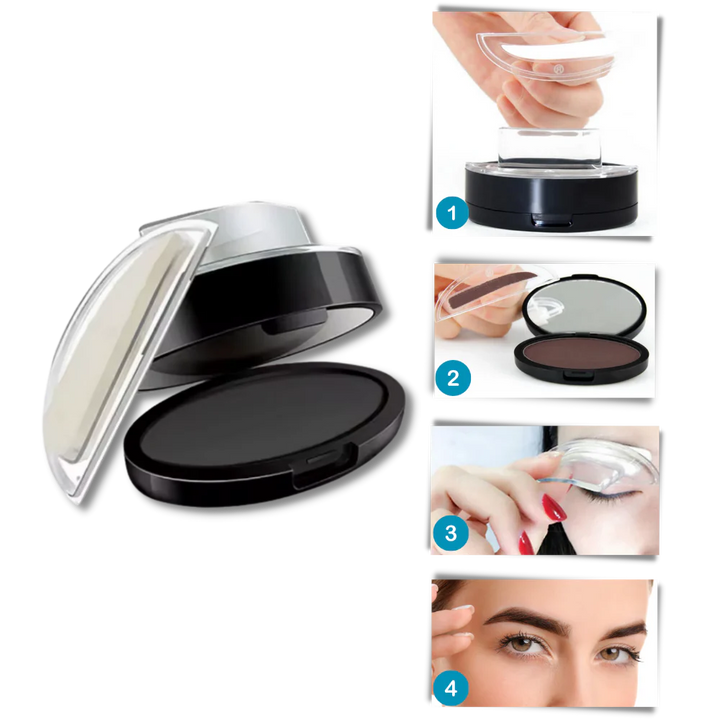 Achieve natural eyebrows fast with this waterproof brow stamp kit. A complete makeup kit for defined, full brows.