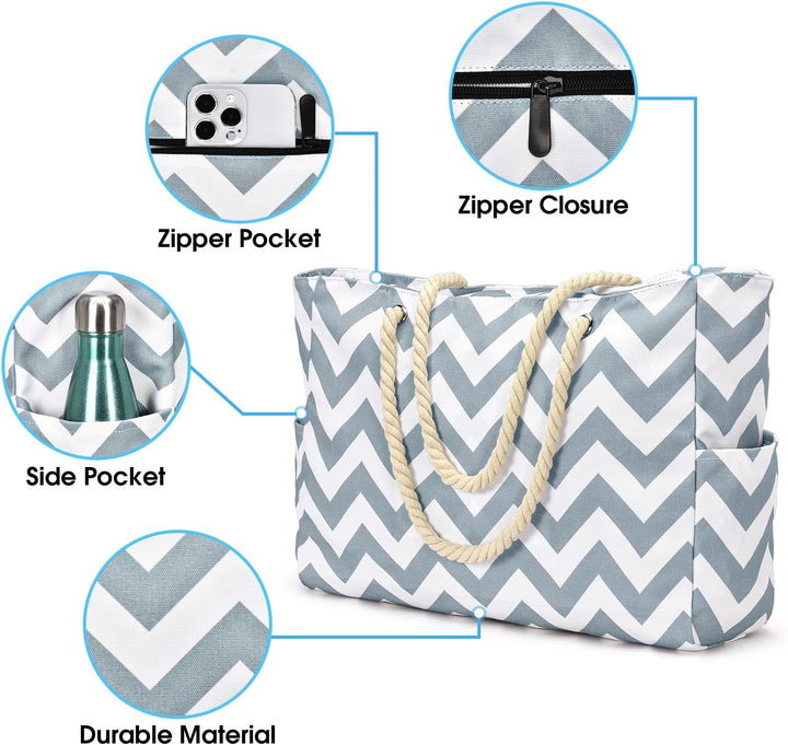Women's waterproof shoulder tote, great for school or university.