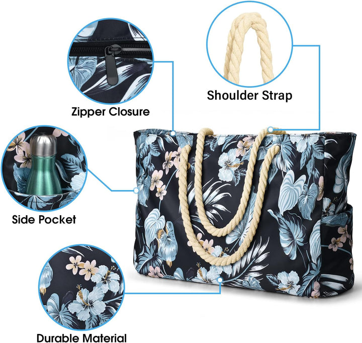 Chic waterproof large tote for women, perfect for weekend escapes.