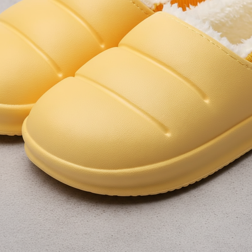 Anti-slip women's house slippers with waterproof design and warm lining