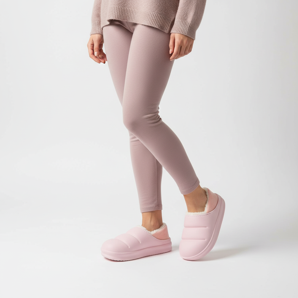 Comfort shoes: women's waterproof house slippers, durable and soft-lined