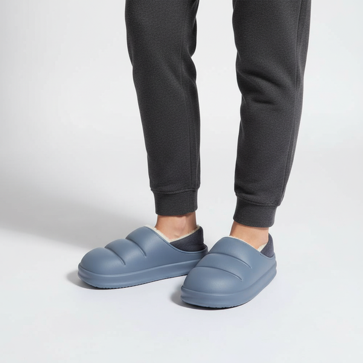 Waterproof women's indoor slippers with a secure anti-slip grip and comfort sole