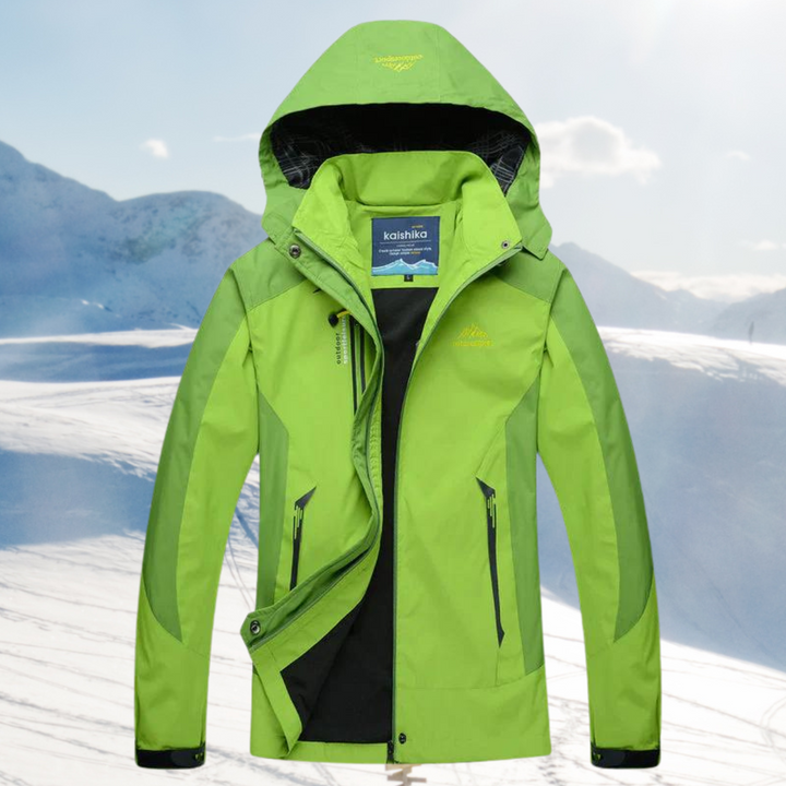 Durable women's protective shell jacket, perfect for activewear, offering weather resistance outdoors.